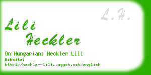 lili heckler business card